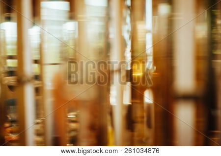 Abstract Gold Melal Texture Desfocused For Background