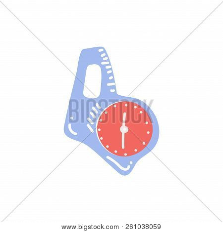 Vector Illustration Of Orienteering Compass. Orientation, Navigation Isolated Object.