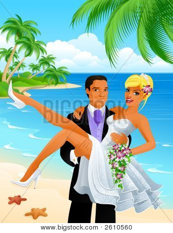 Strand Hochzeitspaar