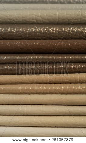 Catalog Of Multicolored Imitation Leather From Matting Fabric Texture Background, Leatherette Fabric