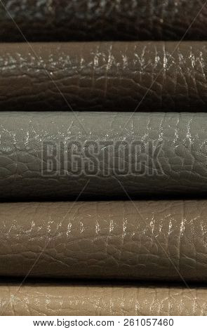 Catalog Of Multicolored Imitation Leather From Matting Fabric Texture Background, Leatherette Fabric