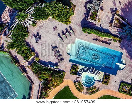 Swimming Pool Courtyard At Winery Reception Aera