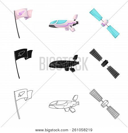 Isolated Object Of Mars And Space Sign. Set Of Mars And Planet Stock Vector Illustration.