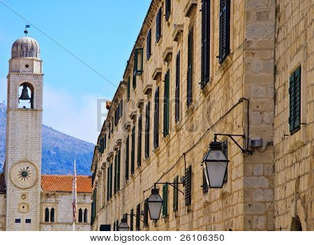 Stradun street, Dubrovník, Chorvatsko
