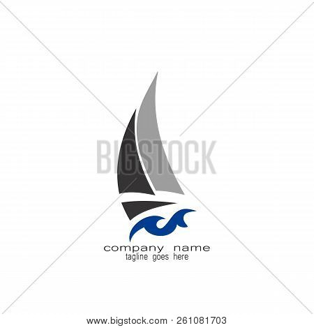 Creative Sample Design Sailing Logo Trasportation And Travel