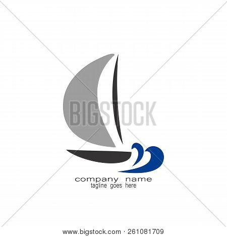 Creative Sample Design Sailing Logo Trasportation And Travel