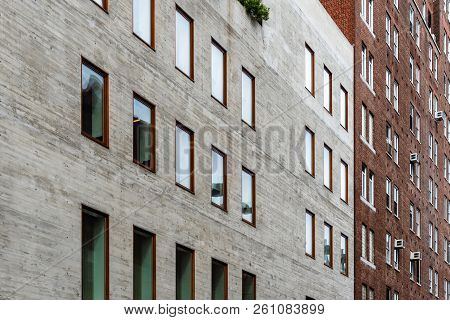 Window Pattern In Facade Of Residential Buildings