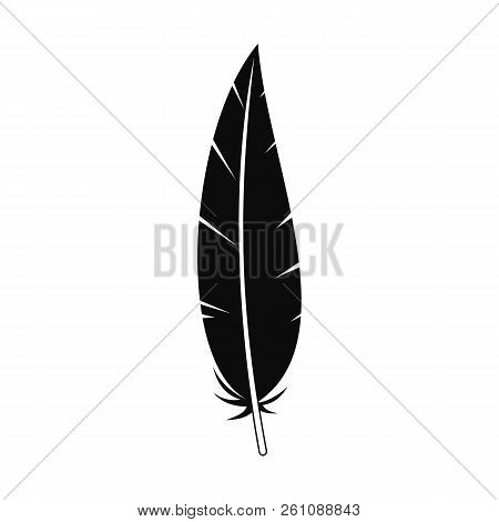 Boho Feather Icon. Simple Illustration Of Boho Feather Vector Icon For Web Design Isolated On White 