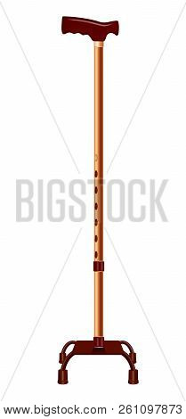 Support Walk Stick Icon. Realistic Illustration Of Support Walk Stick Vector Icon For Web Design Iso