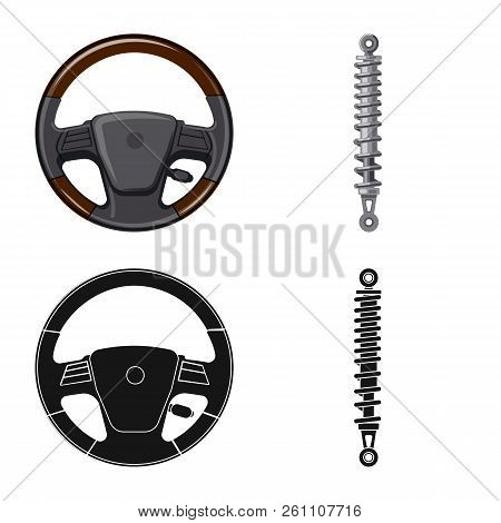 Vector Illustration Of Auto And Part Icon. Collection Of Auto And Car Stock Vector Illustration.