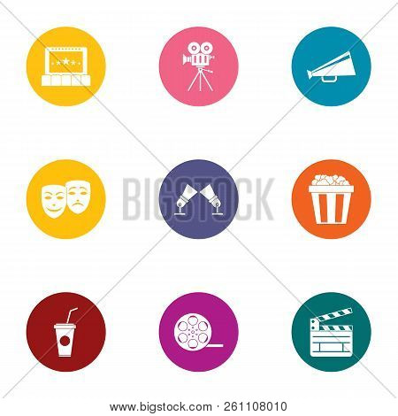 Dramatically Icons Set. Flat Set Of 9 Dramatically Vector Icons For Web Isolated On White Background
