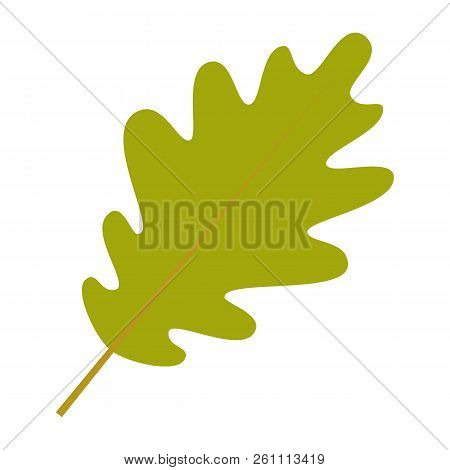 Oak Leaf Icon. Flat Illustration Of Oak Leaf Vector Icon For Web Design