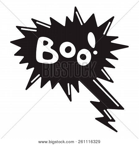 Boo Speech Bubble Icon. Simple Illustration Of Boo Speech Bubble Vector Icon For Web Design Isolated