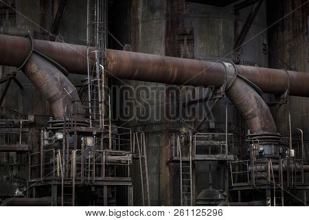 Ostrava, Czech Republic - August 21, 2018: Blast Furnace In Lower Vitkovice, A National Site Of Indu