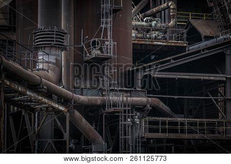 Ostrava, Czech Republic - August 21, 2018: Blast Furnace In Lower Vitkovice, A National Site Of Indu