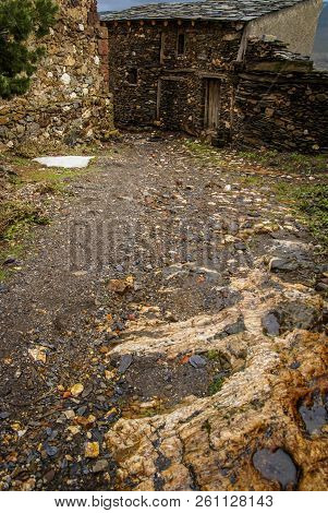Urban Autumn Landscape In One Of Black Cities Of Spain  El Muyo