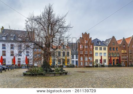Historical Market Square (marktplatz) In Kalkar, Germany