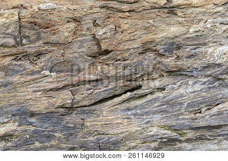 Rough Fieldstone In The Outer Wall Of A Rockport Lime Kiln