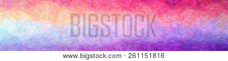 Illustration Of Purple, Red And Yellow Impressionist Pointlilism Background, Abstract Paint