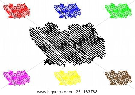 Penza Oblast (russia, Subjects Of The Russian Federation, Oblasts Of Russia) Map Vector Illustration
