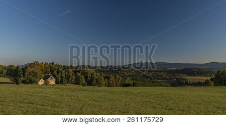 Old Solitude House In Sumava National Park Near Zbytiny Village