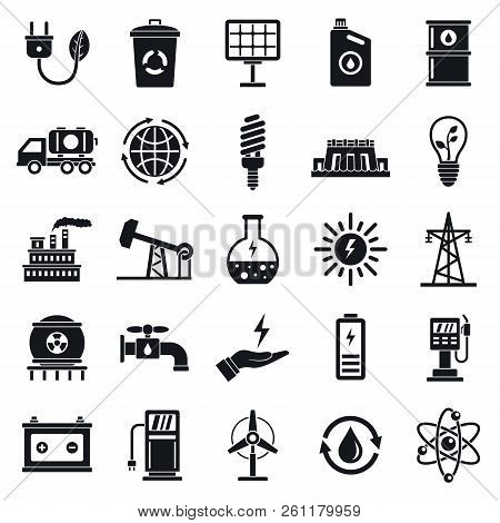 Ecology Icon Set. Simple Set Of Ecology Vector Icons For Web Design On White Background