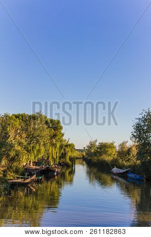 Pier And Fishing Boats In 
