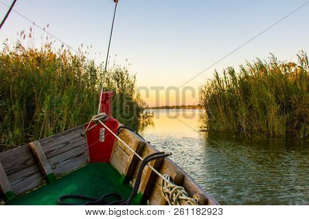 Sailing At Sunset In The Lagoon 