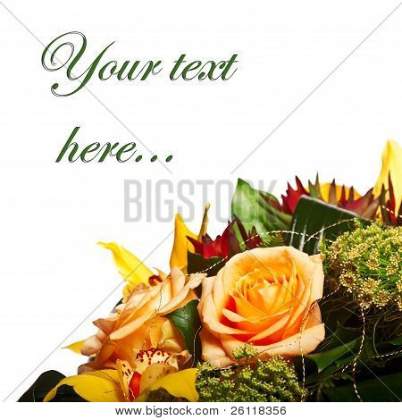 decoración para la tarjeta de felicitación de las rosas de té