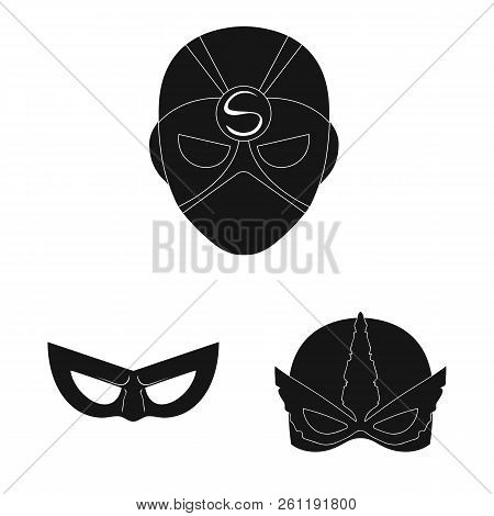 Vector Illustration Of Hero And Mask Icon. Collection Of Hero And Superhero Vector Icon For Stock.