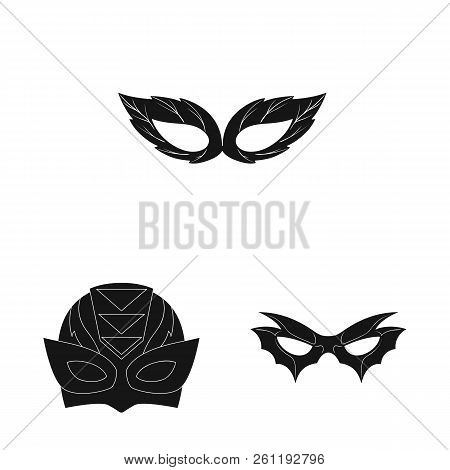 Vector Illustration Of Hero And Mask Icon. Set Of Hero And Superhero Vector Icon For Stock.