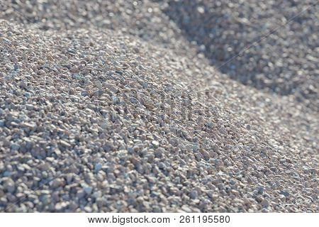 Breakstone Background. Road Gravel. Gravel Texture. Crushed Gravel Background. Piles Of Limestone Ro