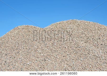 Breakstone Background. Road Gravel. Gravel Texture. Crushed Gravel Background. Piles Of Limestone Ro