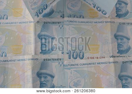 Turkish Banknotes. Turkish Lira Try Or Tl.