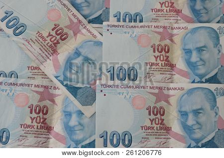 Turkish Banknotes. Turkish Lira Try Or Tl.