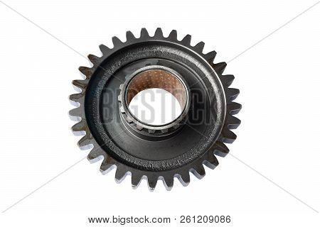Reverse Gear Driven Tractor On Isolated White Background