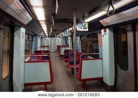 Lisbon Portugal. 16 April 2018. Rato Metro Station In Lisbon.lisbon, Portugal. Photography By Ricard