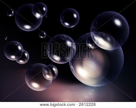 Bolhas com reflexões