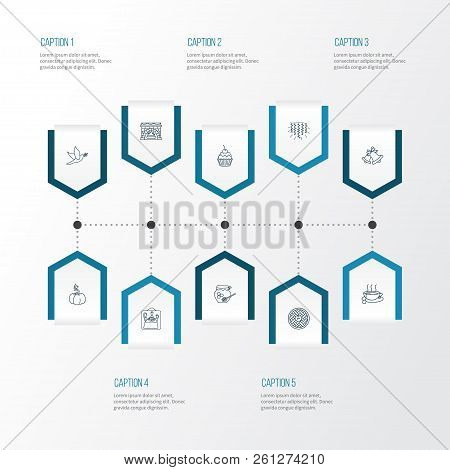 Celebration Icons Line Style Set With Dove, Bells, Honey And Other Pigeon Elements. Isolated  Illust