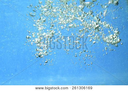 Fresh Water With Underwater Bubbles Texture Background