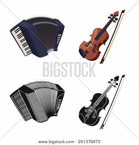 Vector Design Of Music And Tune Logo. Collection Of Music And Tool Stock Vector Illustration.