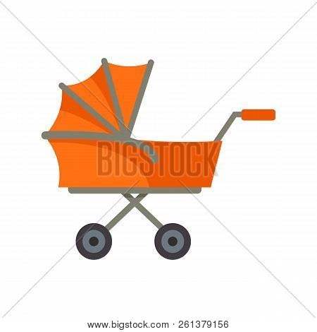 Kid Trolley Icon. Flat Illustration Of Kid Trolley Icon For Web Design