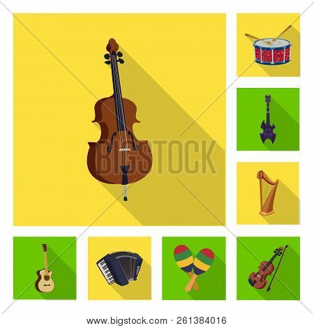 Vector Design Of Music And Tune Logo. Set Of Music And Tool Vector Icon For Stock.