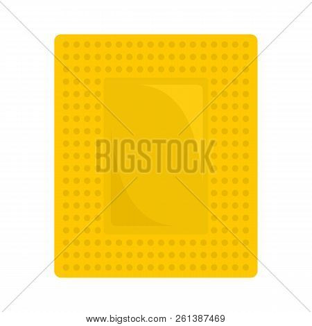 Contraceptive Patch Icon. Flat Illustration Of Contraceptive Patch Icon For Web Design