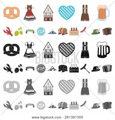 Interior Of The Workplace Cartoon Icons In Set Collection For Design. Office Furniture Vector Symbol