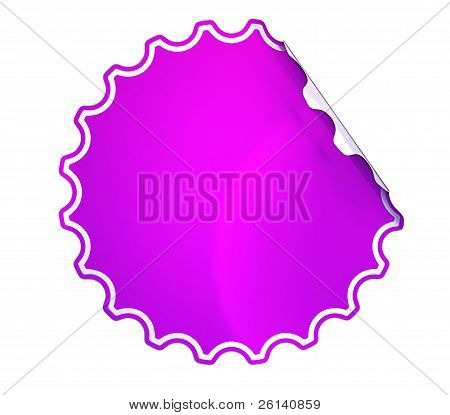 Magenta rotondo adesivo o etichetta