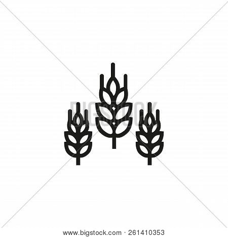 Wheatears Line Icon. Crop Allergy, Grain, Harvest. Allergy Concept. Vector Illustration Can Be Used 