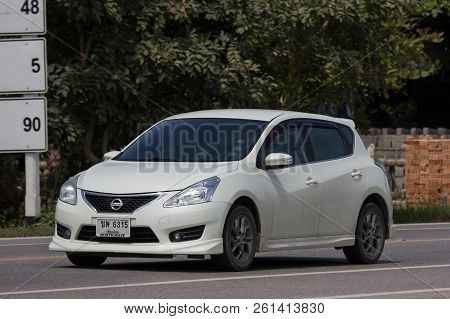 Chiangmai, Thailand - September 7 2018: Private Car, Nissan Pulsar. Photo At Road No 121 About 8 Km 