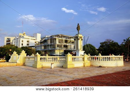 SANTA MARTA, COLOMBIA, 03 AUGUST, 2018: Marina of Santa Marta Resort, Maddalena County, Colombia, South America