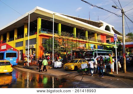 SANTA MARTA, COLOMBIA, 03 AUGUST, 2018: Marina of Santa Marta Resort, Maddalena County, Colombia, South America